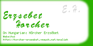 erzsebet horcher business card